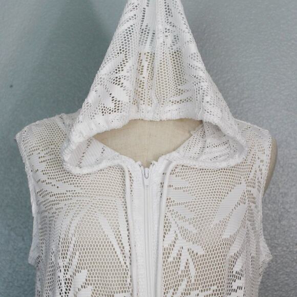 Ana White Hoodie Swimsuit Cover Up Full Zip Size S - Picture 5 of 11